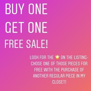 BOGO FREE SALE IN MY CLOSET!